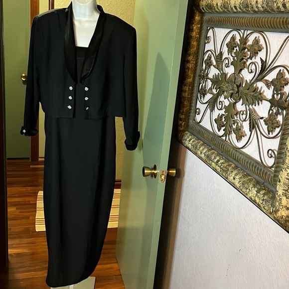 All that Jazz Dresses & Skirts - MORE JAZZ VINTAGE BLACK MAXI With Jacket EVENING DRESS Sz 16